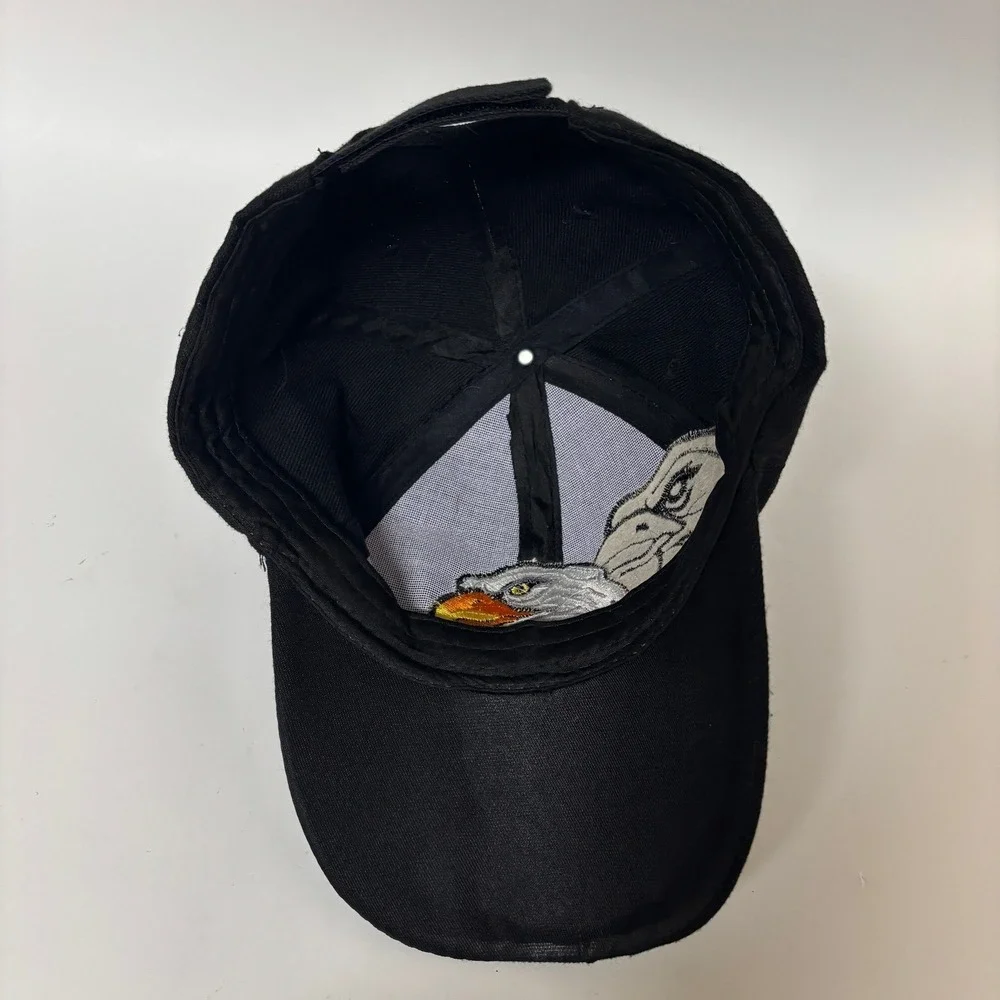 Native American Eagle Feathers Embroidered Black Baseball Cap Hat Adjustable